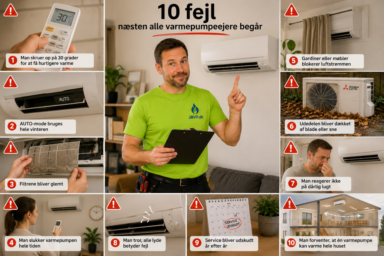 10 fejl næsten alle varmepumpeejere begår