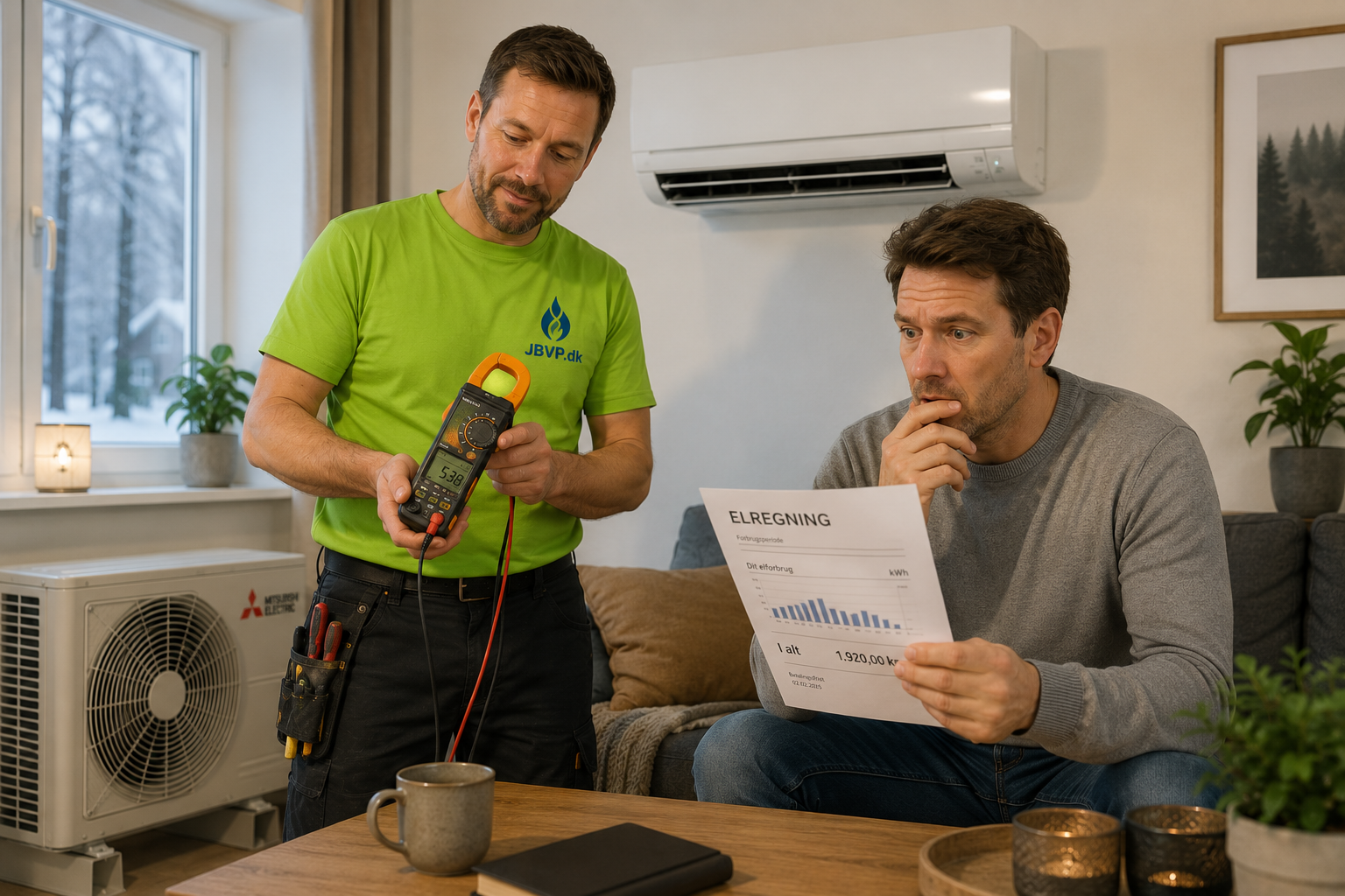 Hvor meget strøm bruger en varmepumpe?