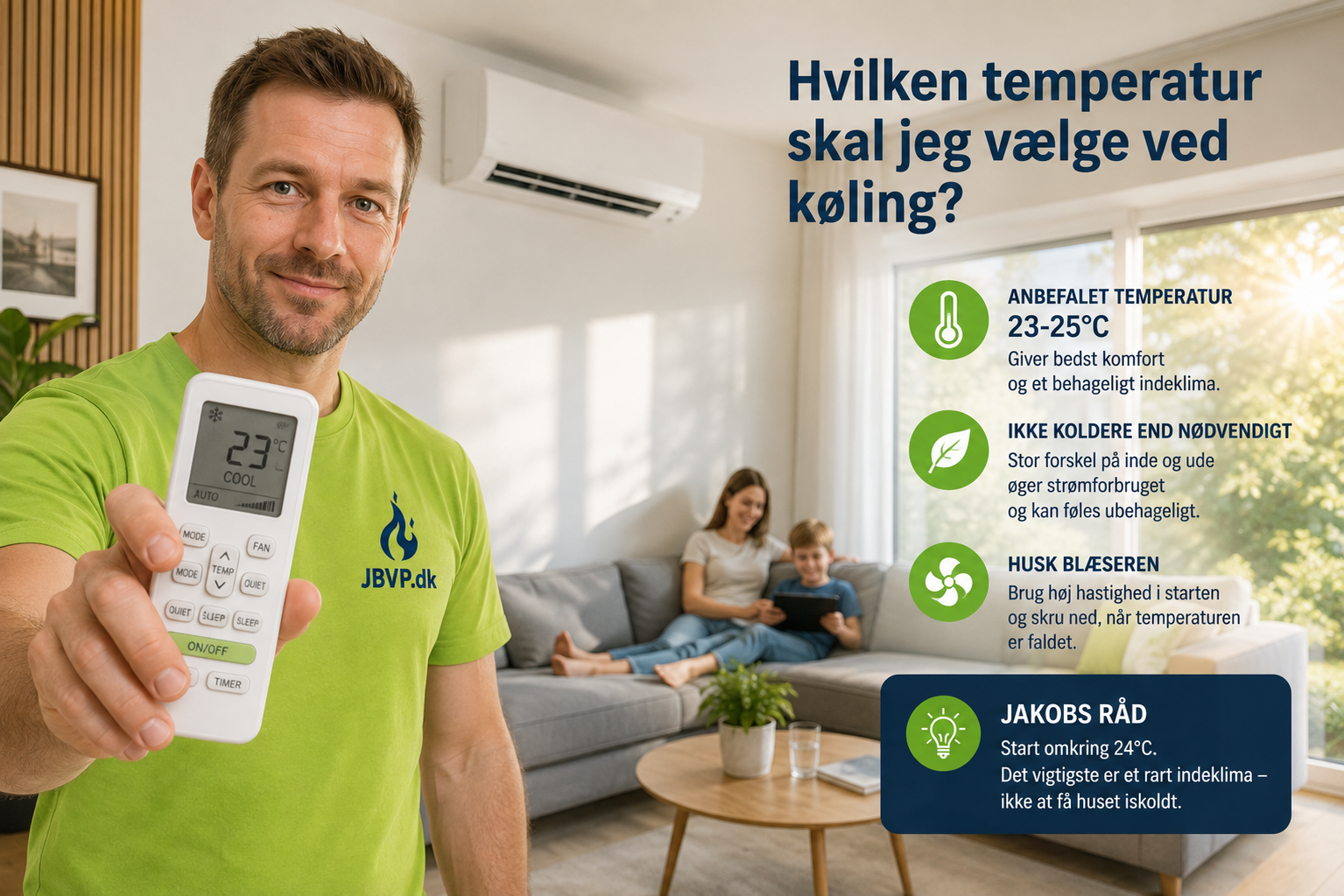 Hvilken temperatur skal jeg vælge ved køling?